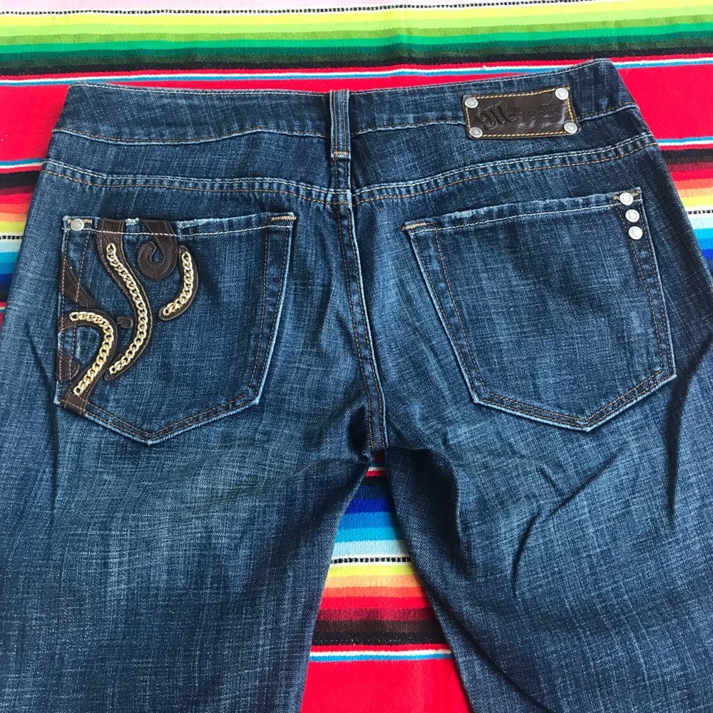 MissMe Leather Chains Bootcut London Jeans